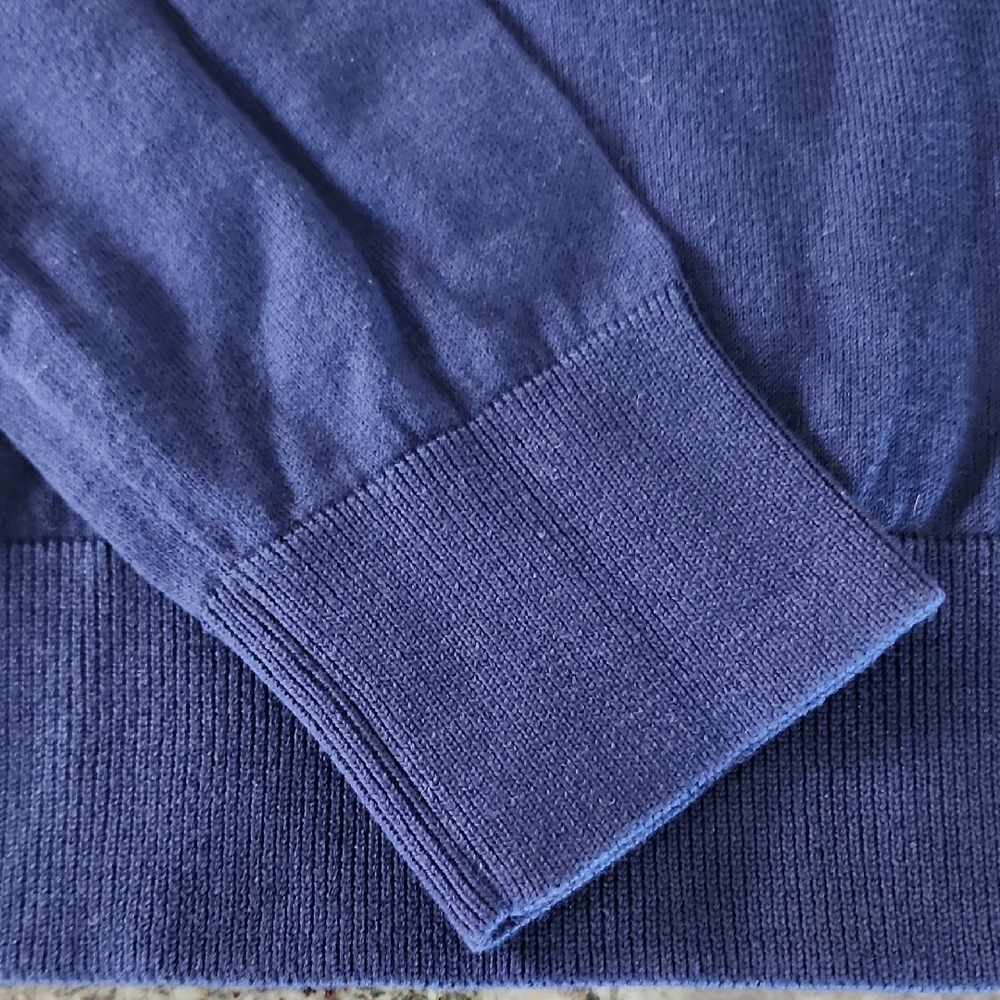 Polo Ralph Lauren Golf Pebble Beach Navy Blue V-Neck Sweater - Picture 5 of 10